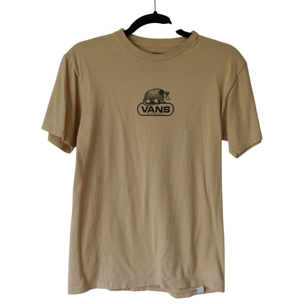 Men's‎ Van's Small 100% Cotton T Shirt Short Sleeve Yellow